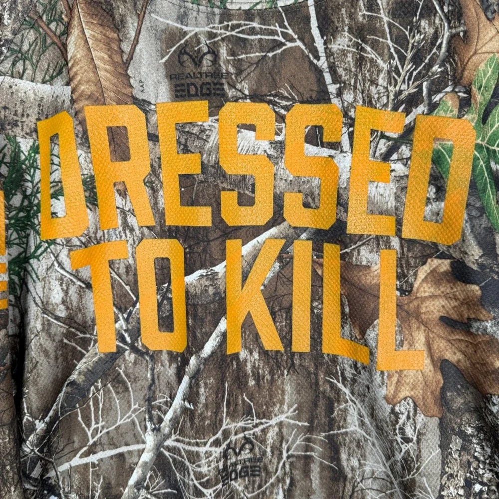 Grunt Style T-Shirt Mens XL Camo Dressed To Kill Realtree Edge Long Sleeve Tee